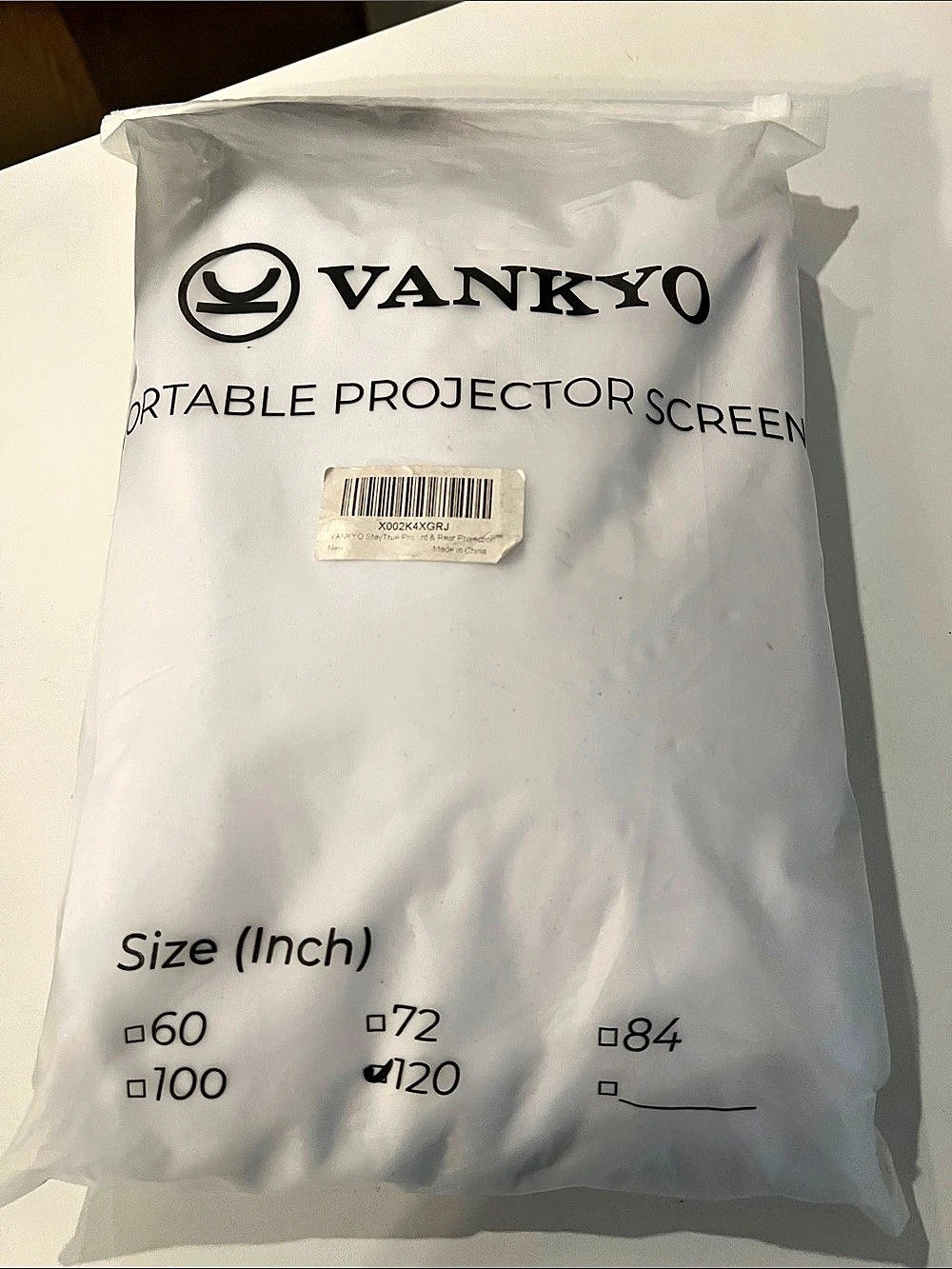 Vankyo Portable Projector Screen 120 Inch fabric screen